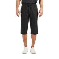 Spodenki damskie - Kappa Męskie szorty Gardian Graphik Shorts, czarne, M - miniaturka - grafika 1