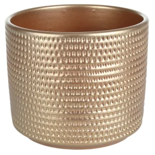 Osłonka ceramiczna cylinder calla 12 cm złoty perłowy Cermax - Donice - miniaturka - grafika 1