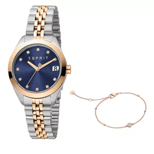 Zegarek Zegarek ESPRIT - ES1L295M0245 Silver/Rose Gold - Zegarki damskie - miniaturka - grafika 1