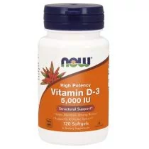 Now Foods Witamina D-3 5.000 IU 120 softgels - suplement diety USA
