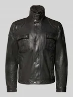 Kurtki męskie - Kurtka skórzana ze stójką model ‘GARRECK’ - miniaturka - grafika 1