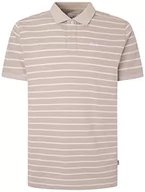 Koszulki męskie - Pepe Jeans Pepe Stripes męska koszulka polo, Brązowy (malt), XS - miniaturka - grafika 1