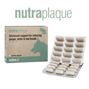 NUTRAVET Nutraplaque For Dogs & Cats 60kaps - Zaawansowane wsparcie w redukcji płytki nazębnej, kamienia nazębnego i nieświeżego oddechu - Suplementy i witaminy dla psów - miniaturka - grafika 2