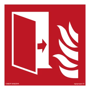 BF007 DRZWI PRZECIWPOŻAROWE, KS - FOLIA PODŁOGOWA FOTOLUMINESCENCYJNA; (500X500MM) - Systemy ekspozycyjne i znaki informacyjne - miniaturka - grafika 1