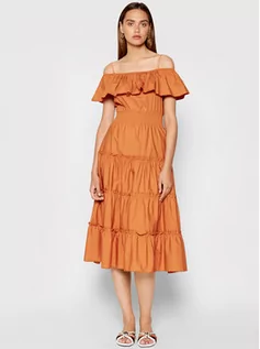 Sukienki - Rinascimento Sukienka letnia CFC0103583003 Pomarańczowy Regular Fit - grafika 1