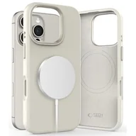 Etui i futerały do telefonów - Etui TECH-PROTECT Silicone Pure MagSafe do Apple iPhone 16 Pro Beżowy - miniaturka - grafika 1