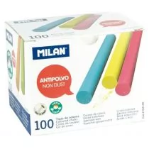 MILAN Kreda kolorowa okrągła niepyląca (100szt) MILAN - Przybory szkolne - miniaturka - grafika 1