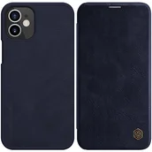 Etui i futerały do telefonów - Nillkin Qin Leather Case - Etui Apple iPhone 12 Mini (Blue) - miniaturka - grafika 1