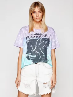 Koszulki i topy damskie - One Teaspoon T-Shirt Fun House Boyfriend Tee 23903 Niebieski Boyfriend Fit - grafika 1