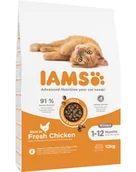 Sucha karma dla kotów - IAMS for Vitality karma dla kociąt ze świeżym kurczakiem 10 kg - - miniaturka - grafika 1