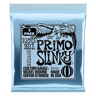 Ernie Ball Primo Slinky Nickel Wound Electric Guitar Strings 3 Pack - 9.5-44 Gauge - Struny gitarowe  - miniaturka - grafika 1