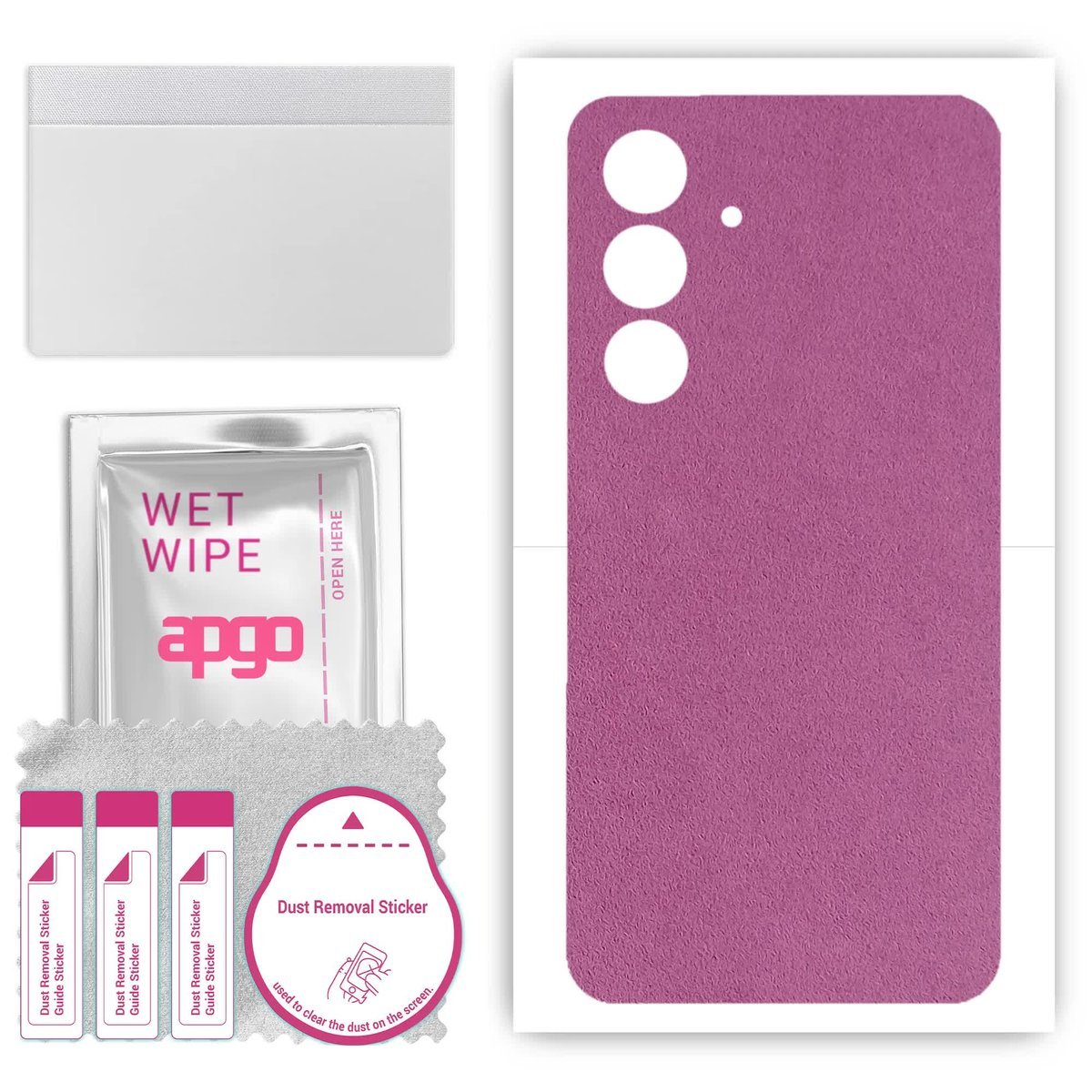 Folia naklejka skórka strukturalna na TYŁ Zamsz do Samsung Galaxy C55 - Zamsz Fioletowy - apgo SKINS