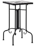 Stoły ogrodowe - Czarno-biały stolik ceramiczny K6-E07 - miniaturka - grafika 1