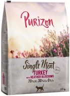 Sucha karma dla kotów - Purizon Single Meat, indyk z kwiatami wrzosu - 2,5 kg - miniaturka - grafika 1