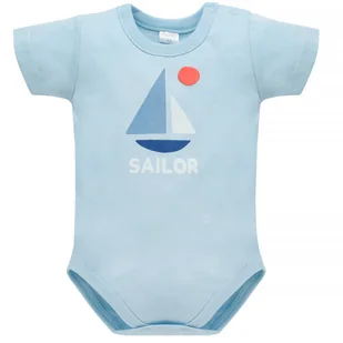 PINOKIO BODY KROTKI REKAW SAILOR NIEBIESKI 86 - Body dla niemowląt - miniaturka - grafika 1