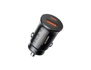Ładowarka Samochodowa 30W QC USB + USB-C PD Remax Siya Series RCC358 czarna - Ładowarki samochodowe - miniaturka - grafika 1