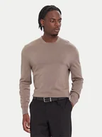Swetry męskie - Calvin Klein Sweter LV04LB305G Beżowy Regular Fit - miniaturka - grafika 1