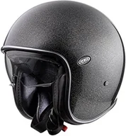 Kaski motocyklowe - PREMIER KASK VINTAGE U9 błyszczący srebrny, czarny/szary błyszczący, S - miniaturka - grafika 1