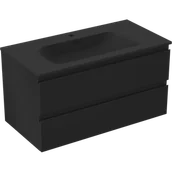 Szafki łazienkowe - Mexen Orio szafka łazienkowa 90 cm z umywalką Vela, 2 szuflady, czarna mat - 91A10-09047-2-BFF71-W23M71 - miniaturka - grafika 1