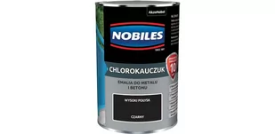 Nobiles Emalia chlorokauczukowa Nobiles do metalu i betonu czarna 0,9 l 5588213 - Emalie - miniaturka - grafika 1