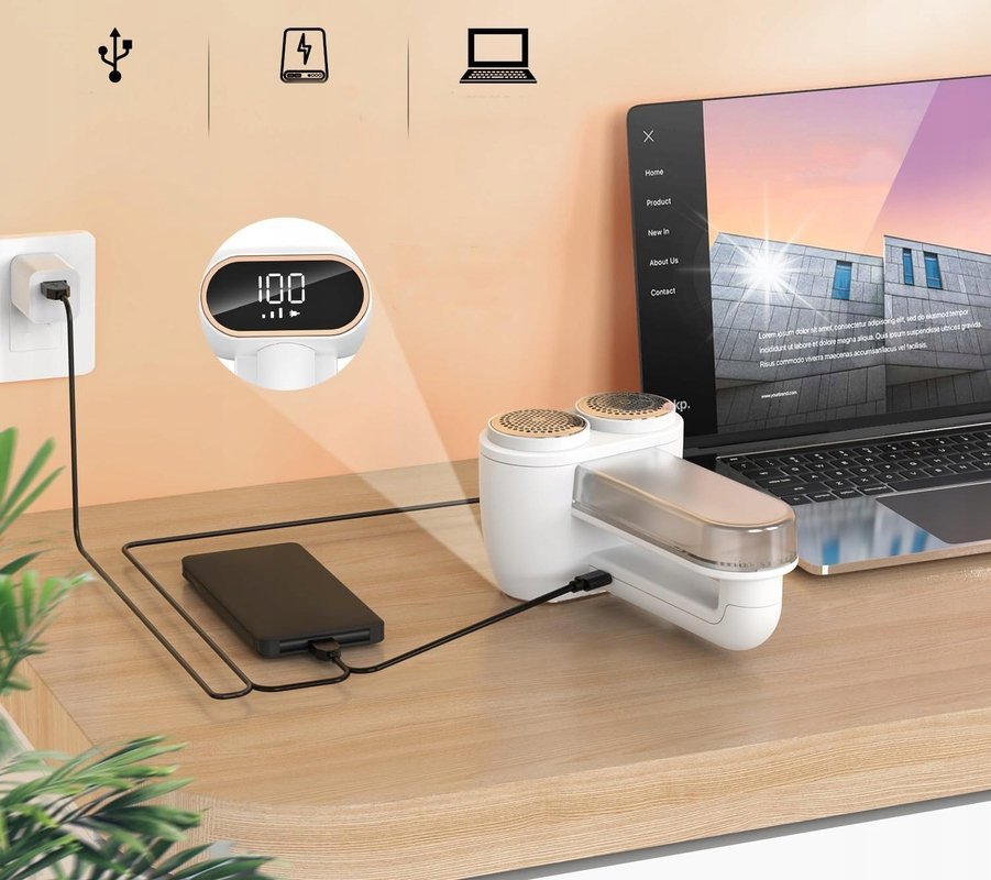 Golarka Do Ubrań Tapicerki Swetrów Podwójna Remover PRO Mocna Duża Maszynka