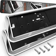 Akcesoria motoryzacyjne - Ramki Do Tablic Rejestracyjnych Chrom Nierdzewka Ramki Pod Tablice Komplet - miniaturka - grafika 1