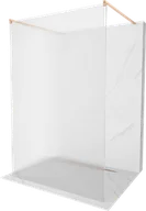 Ścianki i drzwi prysznicowe - Mexen Kioto ścianka prysznicowa wolnostojąca  120 x 200 cm, prążki 8 mm, miedź szczotkowana - 800-120-002-65-09 - miniaturka - grafika 1