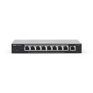 Switche - Ruijie Networks RG-ES209GC-P łącza sieciowe Zarządzany Gigabit Ethernet (10/100/1000) Obsługa PoE Czarny RG-ES209GC-P - miniaturka - grafika 1