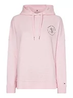 Swetry damskie - Tommy Hilfiger Damska bluza z kapturem RLX NYC okrągły sweter z kapturem, klasyczny różowy wrzosowy, L - miniaturka - grafika 1