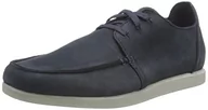 Trampki męskie - Clarks Męskie trampki ShacreLite, granatowe nubuk, 10 UK - miniaturka - grafika 1