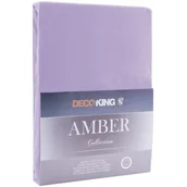 Prześcieradła - Prześcieradło AMBER 160-180 x 200+30 cm fioletowy - miniaturka - grafika 1