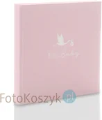 Albumy fotograficzne - Album dziecięcy na zdjęcia wklejane Goldbuch bocian róż (tradycyjny 60 białych stron) - miniaturka - grafika 1