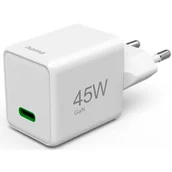 Ładowarki do telefonów - Ładowarka sieciowa HAMA Supermini GaN PD/QC 45W Biały - miniaturka - grafika 1