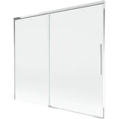 Parawany nawannowe - Mexen Rox parawan nawannowy 2-skrzydłowy rozsuwany 180 x 150 cm, transparent, chrom - 8C9-180-001-01-00 - miniaturka - grafika 1