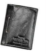 Portfele - Portfel Męski Skórzany WILD Skóra Licowa Mały Pionowy Bez Zapięcia RFID N915 10,5 x 9 x 2 [cm] - miniaturka - grafika 1