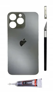 OEM Panel tylny czarny tytan do iPhone 15 Pro Max Big Hole klapka baterii - Części serwisowe do telefonów - miniaturka - grafika 1