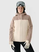 Kurtki narciarskie - Kurtka narciarska membrana 5000 damska 4F 4FWAW24TTJAF572-82S Brązowy - miniaturka - grafika 1