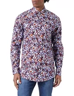 Koszule męskie - Seidensticker Męska koszula biznesowa - niewymagająca prasowania koszula z prostym krojem - Regular Fit - długi rękaw - kołnierz Kent - 100% bawełna, czerwony (Weinrot), 38 - miniaturka - grafika 1