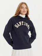 Bluzy damskie - Gant Bluza 1949 Arch Graphic 4201262 Granatowy Loose Fit - miniaturka - grafika 1