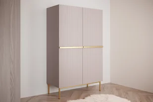 Kredens Nicole - antyczny róż MDF / złote nóżki - Kredensy - miniaturka - grafika 6