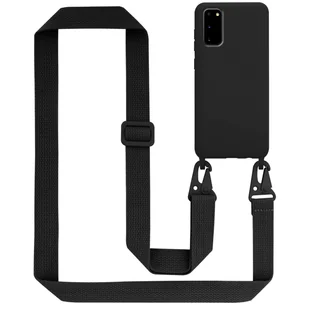 Łańcuszek Etui Do Samsung Galaxy S20 Pokrowiec w LIQUID CZARNY Silicone TPU Obudowa Ochronny Cadorabo - Etui i futerały do telefonów - miniaturka - grafika 1