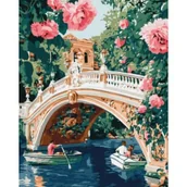 Malowanie po numerach - Ideyka Malowanie po numerach - Most i kwiaty 40x50cm - miniaturka - grafika 1