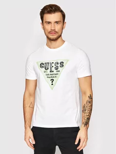 Koszulki męskie - GUESS T-Shirt M2GI08 J1311 Biały Slim Fit - grafika 1
