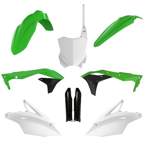 POLISPORT 91570 - kompletny zestaw z tworzywa sztucznego (z osłoną widelca) Kawasaki kolor OEM