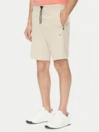 Spodenki męskie - BOSS Szorty sportowe Headlo 50537199 Beżowy Regular Fit - miniaturka - grafika 1