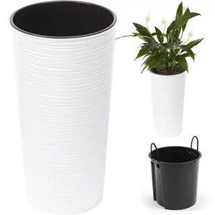 Doniczka LILIA 250 dłuto - biały LA726-05 LAMELA - Donice - miniaturka - grafika 1