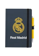 Notesy i bloczki - Notes A5 Real Madrid Real Madryt Notatnik na gumkę 96k w linie z długopisem - miniaturka - grafika 1