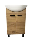 Szafki łazienkowe - Szafka Łazienkowa Z Umywalką Mea Dąb Craft 50 Cm - miniaturka - grafika 1