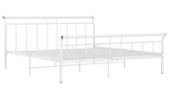 Łóżka - Białe metalowe łóżko małżeńskie 200x200 cm - Keri - Elior - miniaturka - grafika 1