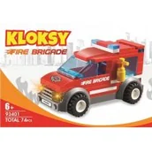 Klocki - Moneks Klocki Kloksy Miasto Straż pożarna jeździk 74el. - - miniaturka - grafika 1